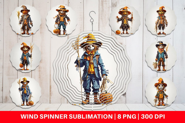 Wind Spinner Halloween Scarecrow Sublimation artnoy 