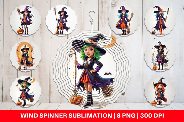 Wind Spinner Halloween Witch Sublimation artnoy 
