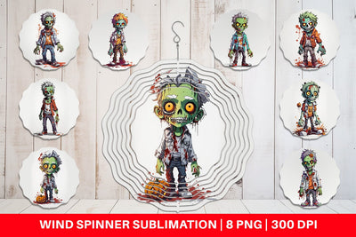 Wind Spinner Halloween Zombie Sublimation artnoy 