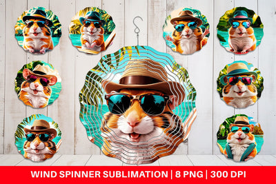 Wind Spinner Hamsters in Summer Sublimation artnoy 