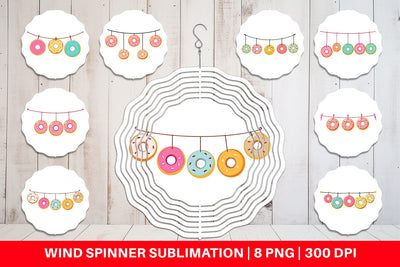 Wind Spinner Hanging Donut Sublimation artnoy 