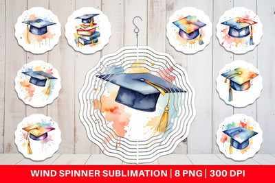 Wind Spinner Hat Graduation Sublimation artnoy 