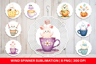 Wind Spinner Haunted Coffee Spirits Sublimation artnoy 
