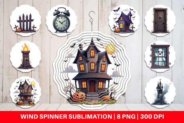 Wind Spinner Haunted Elements Sublimation artnoy 