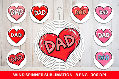 Wind Spinner Heart Sublimation artnoy 