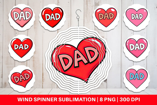 Wind Spinner Heart Sublimation artnoy 