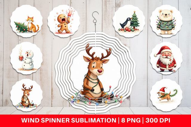 Wind Spinner Holiday Chaos Crew Sublimation artnoy 