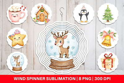 Wind Spinner Holiday Pastel Icons Sublimation artnoy 