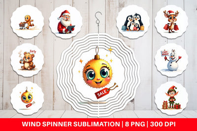 Wind Spinner Holiday Shoppers Sublimation artnoy 
