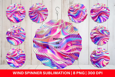 Wind Spinner Holographic Metal Foil Sublimation artnoy 