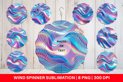 Wind Spinner Holographic Waves Sublimation artnoy 