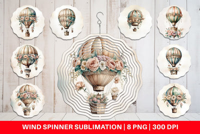Wind Spinner Hot Air Balloon Sublimation artnoy 
