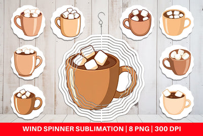 Wind Spinner Hot Chocolate Sublimation artnoy 
