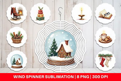 Wind Spinner Hygge Holiday Sublimation artnoy 