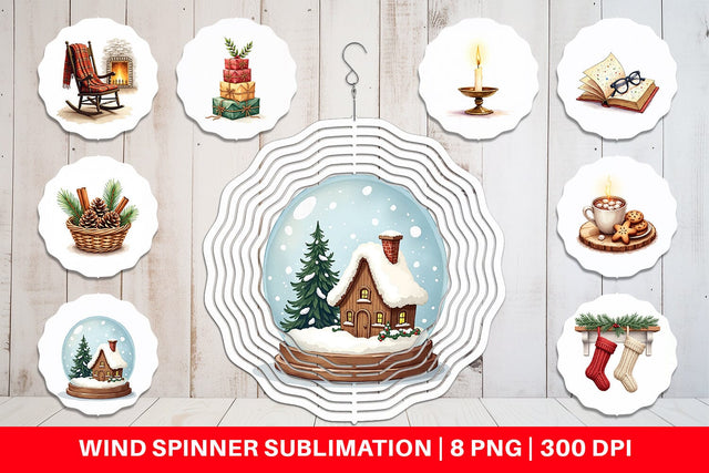 Wind Spinner Hygge Holiday Sublimation artnoy 