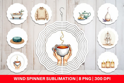Wind Spinner Hygge Winter Selfcare Sublimation artnoy 