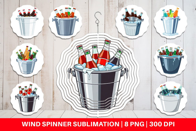 Wind Spinner Ice Bucket Sublimation artnoy 