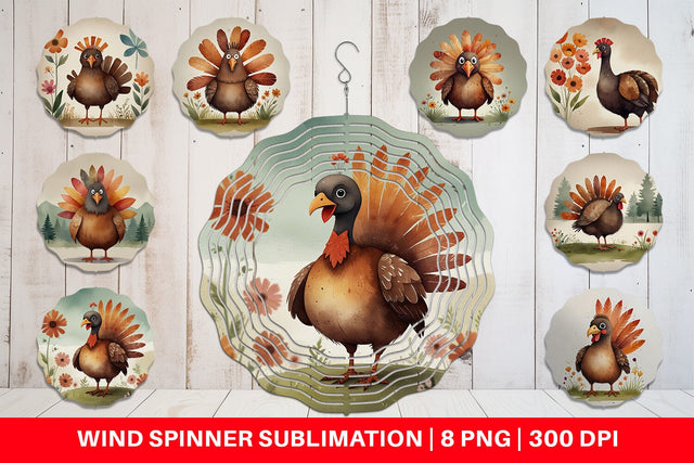 Wind Spinner Illustration Turkey Sublimation artnoy 
