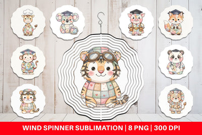 Wind Spinner Innocent Future Career Patchwork Sublimation artnoy 