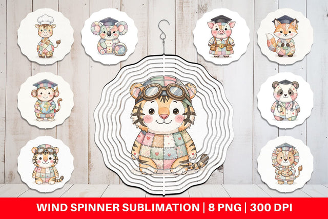 Wind Spinner Innocent Future Career Patchwork Sublimation artnoy 