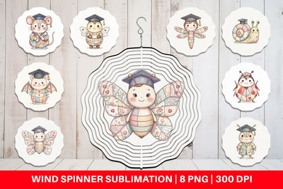 Wind Spinner Innocent Garden Graduate Patchwork Sublimation artnoy 