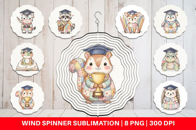 Wind Spinner Innocent Scholarly Success Patchwork Sublimation artnoy 