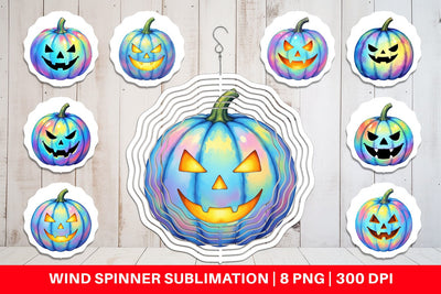 Wind Spinner Iridescent Pumpkin Sublimation artnoy 