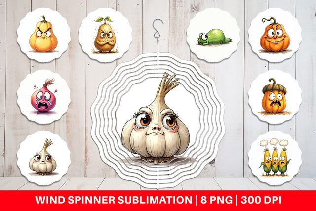 Wind Spinner Judgmental Vegetables Sublimation artnoy 