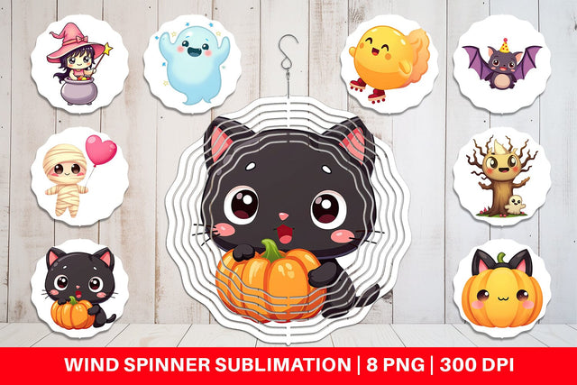 Wind Spinner Kawaii Creepy Club Sublimation artnoy 