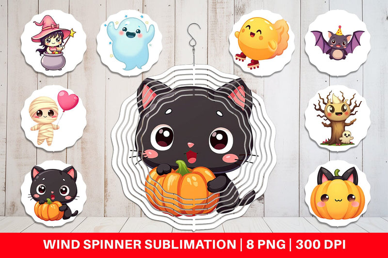 Wind Spinner Kawaii Creepy Club Sublimation artnoy 