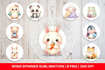 Wind Spinner Kawaii Plush Dolls Sublimation artnoy 
