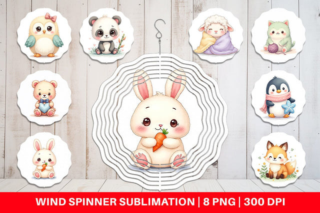 Wind Spinner Kawaii Plush Dolls Sublimation artnoy 