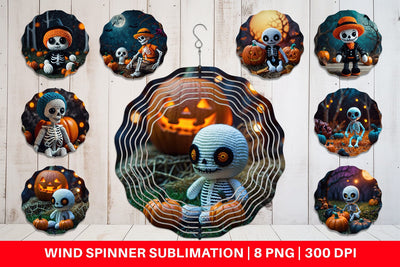 Wind Spinner Knitted Skeleton Sublimation artnoy 