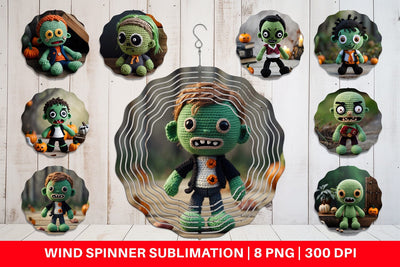 Wind Spinner Knitted Zombies Sublimation artnoy 