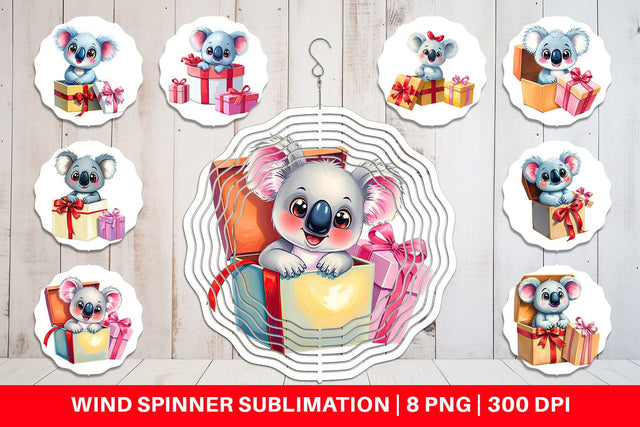 Wind Spinner Koala Gift Sublimation artnoy 