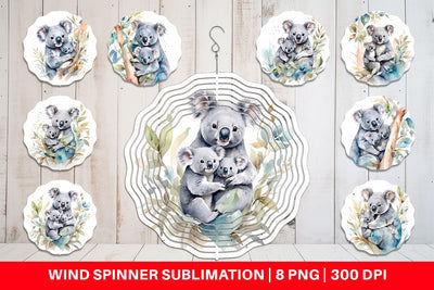 Wind Spinner Koala Mother Day Sublimation artnoy 