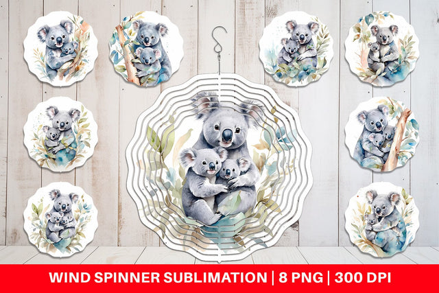 Wind Spinner Koala Mother Day Sublimation artnoy 