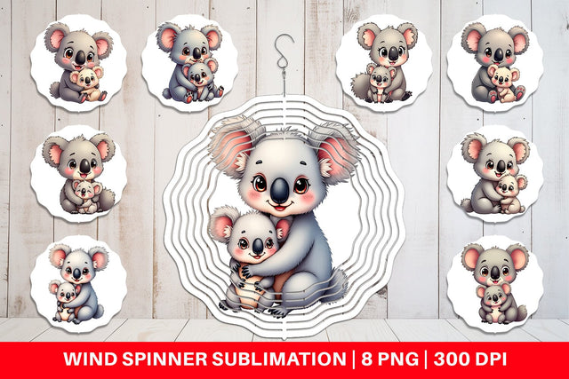 Wind Spinner Koala Mother's Day Sublimation artnoy 