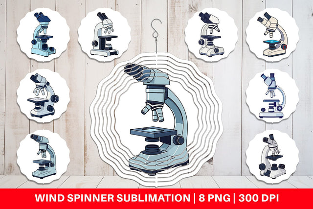 Wind Spinner Lab Microscope Sublimation artnoy 