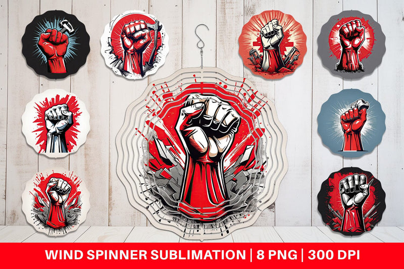 Wind Spinner Labor Day Illustration Sublimation artnoy 