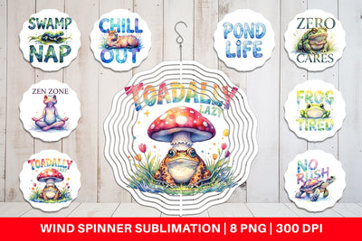 Wind Spinner Lazy Frog Zen Sublimation artnoy 