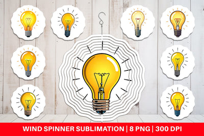 Wind Spinner Light Bulb Sublimation artnoy 