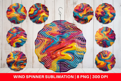 Wind Spinner Liquid Multicolor Sublimation artnoy 