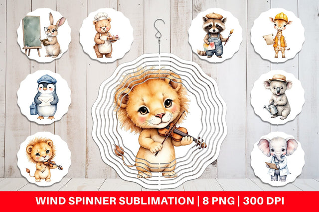 Wind Spinner Little Animal Jobs Sublimation artnoy 