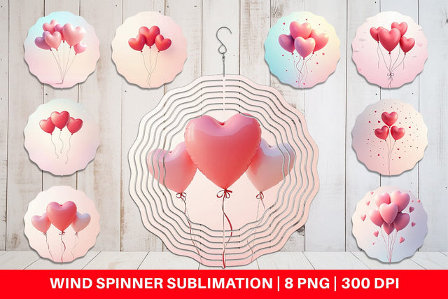 Wind Spinner Love Balloon Sublimation artnoy 