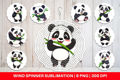Wind Spinner Love Panda Sublimation artnoy 