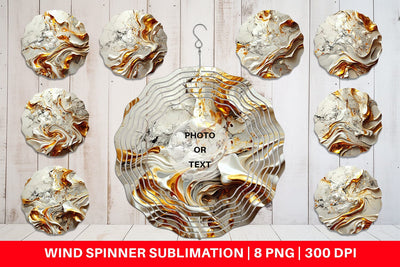 Wind Spinner Luxury Fluid Marble Sublimation artnoy 