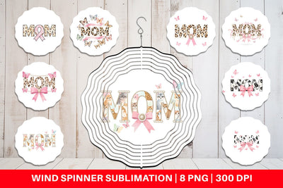 Wind Spinner Luxury Watercolor MOM Pearl Sublimation artnoy 