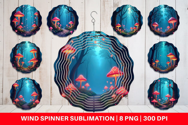 Wind Spinner Magic Forest Sublimation artnoy 