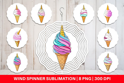 Wind Spinner Magical Ice Cream Sublimation artnoy 